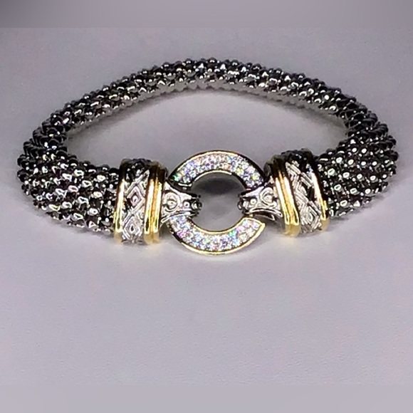 Jewelry - SILVER GOLD PAVE MAGNETIC BRACELET